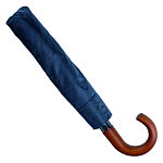 Automatic umbrella with curved wood handle and matching pouch 3