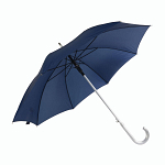 Solid-colour automatic umbrella with aluminium shaft, ferrule and curved handle 1