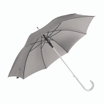 Solid-colour automatic umbrella with aluminium shaft, ferrule and curved handle 1