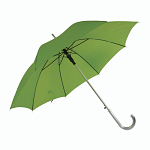 Solid-colour automatic umbrella with aluminium shaft, ferrule and curved handle 1