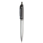 Plastic snap pen with two-tone barrel and metal clip 3