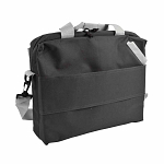 600d polyester laptop bag with adjustable shoulder strap and a band to attach it to a suit 3