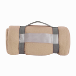 Fleece blanket 190 gr, rolled with customisable nylon straps 3