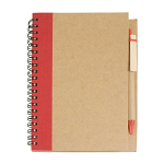 Ecycled-paper ring-bound notebook, blank sheets (70 pages) with cardboard pen 1