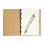 Ecycled-paper ring-bound notebook, blank sheets (70 pages) with cardboard pen 2