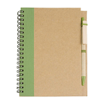 Ecycled-paper ring-bound notebook, blank sheets (70 pages) with cardboard pen 1