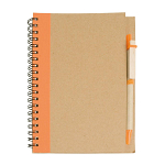 Ecycled-paper ring-bound notebook, blank sheets (70 pages) with cardboard pen 1