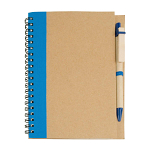 Ecycled-paper ring-bound notebook, blank sheets (70 pages) with cardboard pen 1