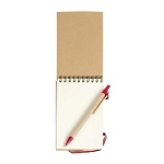 Recycled-paper ring-bound notepad, blank sheets (70 pages) with cardboard pen 2