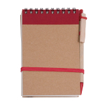 Recycled-paper ring-bound notepad, blank sheets (70 pages) with cardboard pen 1