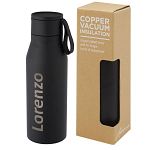 Ljungan 500 ml copper vacuum insulated stainless steel bottle with PU leather strap and lid 4