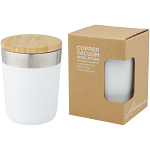 Lagan 330 ml copper vacuum insulated stainless steel tumbler with bamboo lid 1