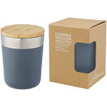 Lagan 300 ml copper vacuum insulated stainless steel tumbler with bamboo lid 1
