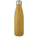 Cove 500 ml vacuum insulated stainless steel bottle with wood print 4