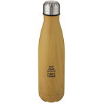 Cove 500 ml vacuum insulated stainless steel bottle with wood print 2