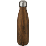 Cove 500 ml vacuum insulated stainless steel bottle with wood print 1