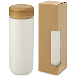 Lumi 300 ml ceramic tumbler with bamboo lid 1