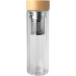 Bailey 400 ml borsilicate glass infuser bottle with bamboo lid 3