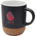 Billie 300 ml ceramic mug with cork details and matt finish 2