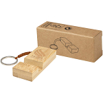 Bosona bamboo phone holder with keychain 2