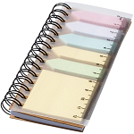 Spinner spiral notebook with coloured sticky notes 1