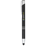 Moneta anodized aluminium click stylus ballpoint pen (blue ink) 2