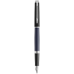 Hemisphere colour blocking fountain pen with palladium trim (blue ink) 1