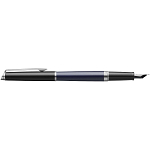 Hemisphere colour blocking fountain pen with palladium trim (blue ink) 3
