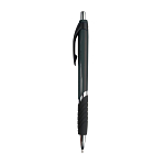 Plastic snap pen with coloured barrel, rubberised grip and chromed details 2