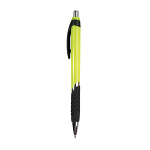 Plastic snap pen with coloured barrel, rubberised grip and chromed details 2