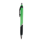 Plastic snap pen with coloured barrel, rubberised grip and chromed details 2