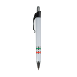 Plastic snap pen with three-colour grip (italian, french or spanish flag), jumbo refill 2