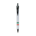 Plastic snap pen with three-colour grip (italian, french or spanish flag), jumbo refill 1