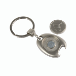 Metal key ring with shopping trolley token in a black box 3