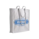 250 g/m2 cotton shopping bag, long handles and gusset, zip closure 4