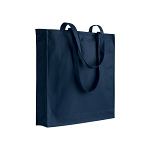 250 g/m2 cotton shopping bag, long handles and gusset, zip closure 1
