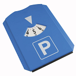 Multifunctional plastic parking disc with ice scraper shovel and 3 shopping trolley tokens 1