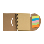 Recycled-paper ring-bound notepad (60 pages) with sticky notes 2