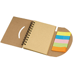Recycled-paper ring-bound notepad (60 pages) with sticky notes 3