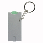 Plastic key ring with shopping trolley token and light 4