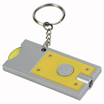 Plastic key ring with shopping trolley token and light 1