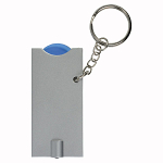 Plastic key ring with shopping trolley token and light 4