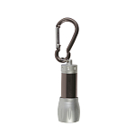 Aluminium key ring torch with 3 button batteries 2