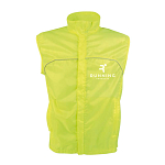 High-visibility fluorescent polyester vest with breathable mesh on the back 2