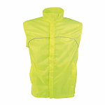 High-visibility fluorescent polyester vest with breathable mesh on the back 1