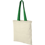 Nevada 100 g/m² coloured handles cotton tote bag 1