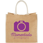 Harry coloured edge jute tote bag 25L 2
