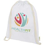 Orissa 140 g/m² organic cotton drawstring bag 5L 2