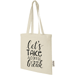 Madras 140 g/m2 GRS recycled cotton tote bag 7L 2