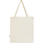 Madras 140 g/m² GRS recycled cotton gusset tote bag 4